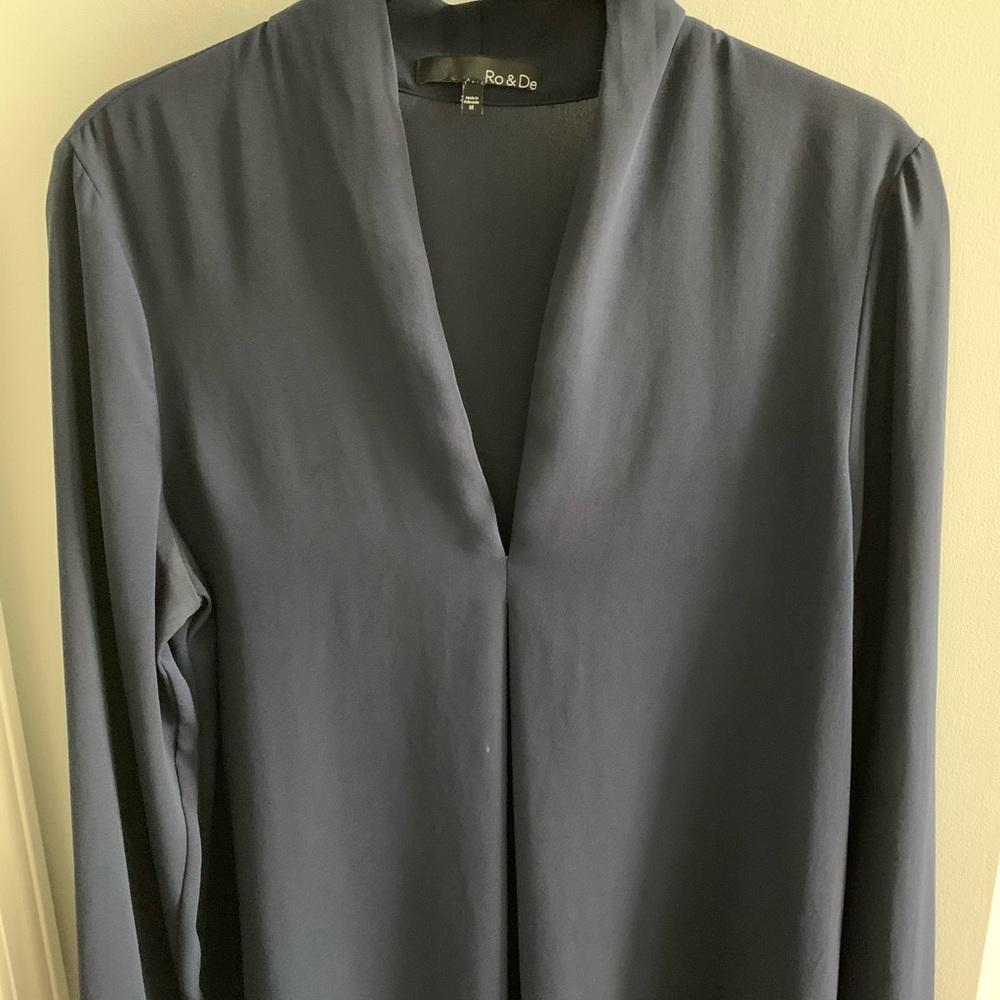 Navy Blue Blouse